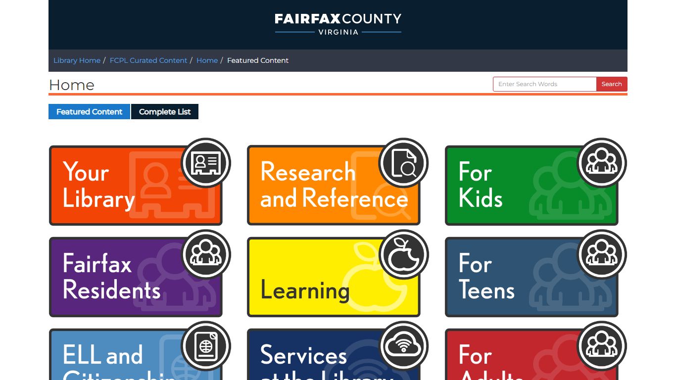 Account Login - My Library Account - Fairfax County